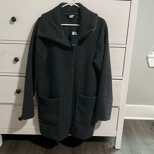 Grey Lands End Sweater/Jacket, size medium.